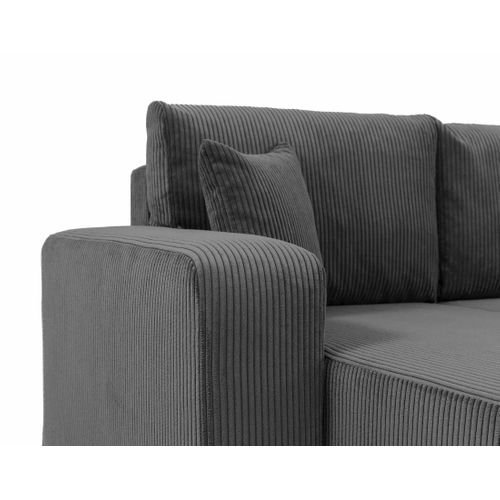 Artemisa - Canapé D'angle Réversible 4 Places - Convertible Avec Coffre - En Velours Côtelé