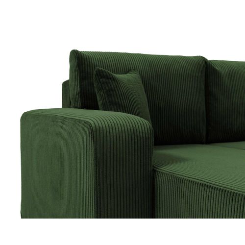 Canapé Panoramique 7 Places Artemisa En Velours Côtelé Vert