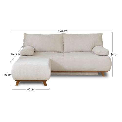 Canapé Droit Convertible 4 Places Cristal En Velours Texturé Terracotta