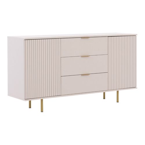 Monica - Buffet - Beige - 3 Tiroirs Et 2 Portes - 150 Cm