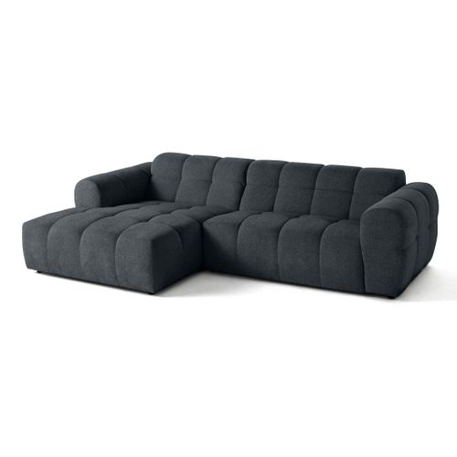 Ray - Canapé D'angle Gauche - 4 Places - En Tissu Texturé Gris