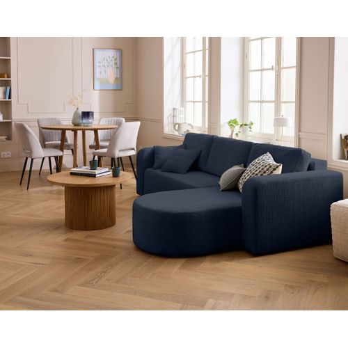 Miro - Canapé D'angle Réversible - 4 Places - Convertible Avec Coffre - En Velours Texturé