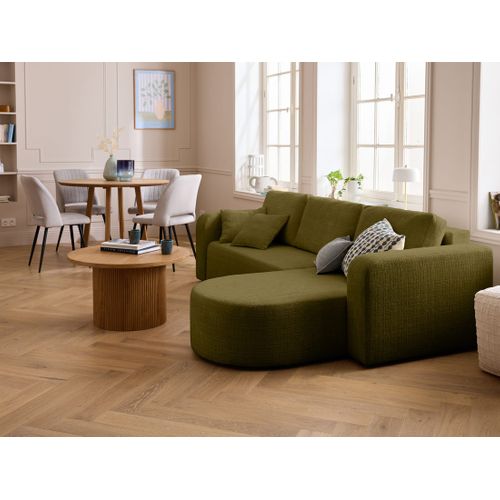 Miro - Canapé D'angle Réversible - 4 Places - Convertible Avec Coffre - En Velours Texturé