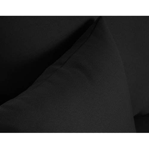 Regala - Canapé D'angle Réversible - 4 Places - Convertible Avec Coffre - En Tissu Noir