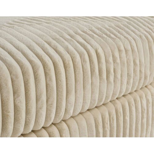 Jasper - Canapé Modulable 3 Places - En Fausse Fourrure Côtelée