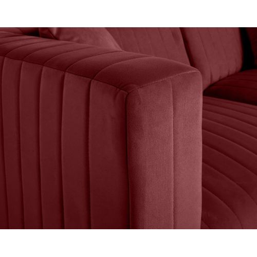 Nova - Canapé Modulable 2 Places - En Velours Rouge