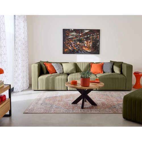 Nova - Canapé Modulable 3 Places - En Velours Vert