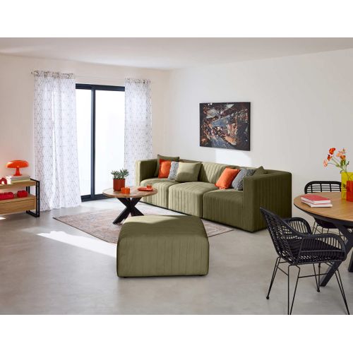 Nova - Canapé Modulable 3 Places - En Velours Vert