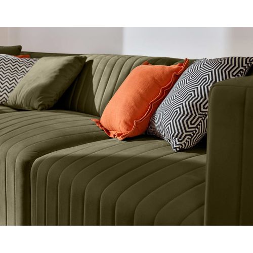 Nova - Canapé Modulable 3 Places - En Velours Vert