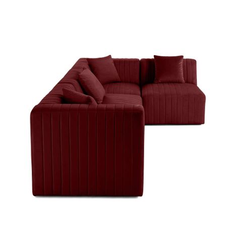 Nova - Canapé Modulable D'angle Droit - 5 Places - En Velours