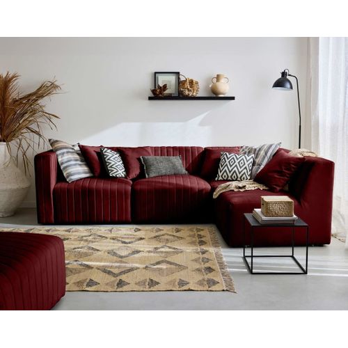 Nova - Canapé Modulable D'angle Droit - 5 Places - En Velours