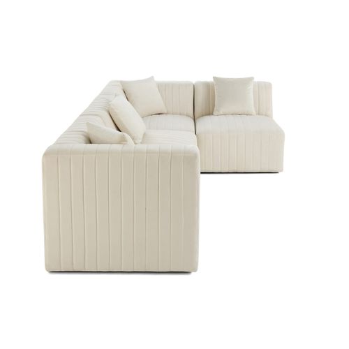 Nova - Canapé Modulable D'angle Droit - 5 Places - En Velours