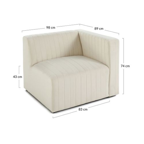 Nova - Module D'assise Droit - En Velours