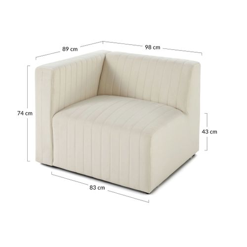 Nova - Module D'assise Gauche - En Velours