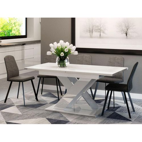 Buriti - Table à Manger Extensible - Blanche - 4 à 6 Personnes