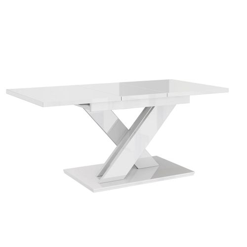 Buriti - Table à Manger Extensible - Blanche - 4 à 6 Personnes