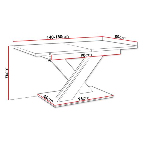 Buriti - Table à Manger Extensible - Blanche - 4 à 6 Personnes