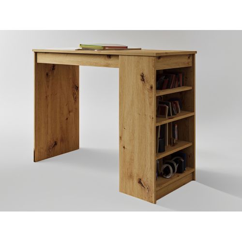 Drazic - Table De Bar Avec Rangements - Effet Bois - De 2 à 4 Personnes