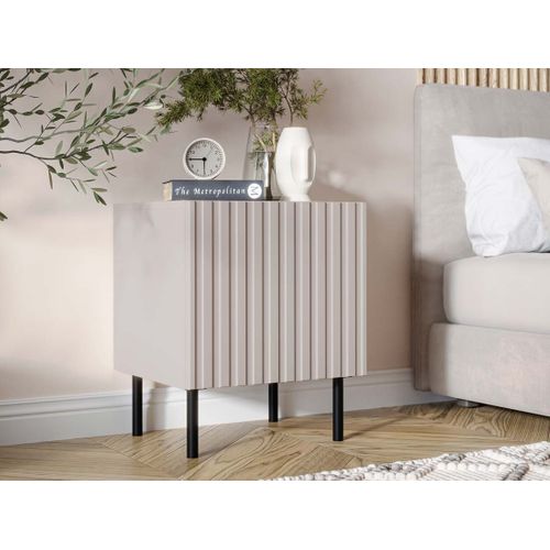 Timote - Lot De 2 Tables De Chevet - Écru - 54 Cm