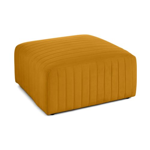 Nova - Canapé Modulable D'angle Gauche - 5 Places - Avec Pouf D'appoint - En Velours