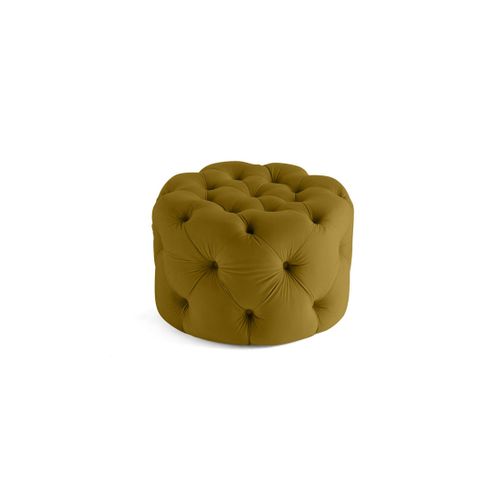 Gallata - Pouf Chesterfield Rond - En Velours