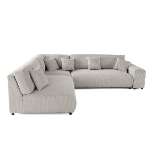 Garance - Canapé Modulable D'angle Gauche - 6 Places - En Velours Côtelé