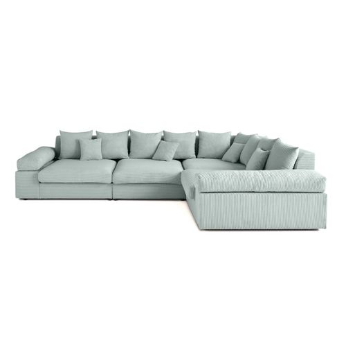 Aspen - Canapé D'angle Réversible 5 Places - Assise Profonde - En Velours Côtelé