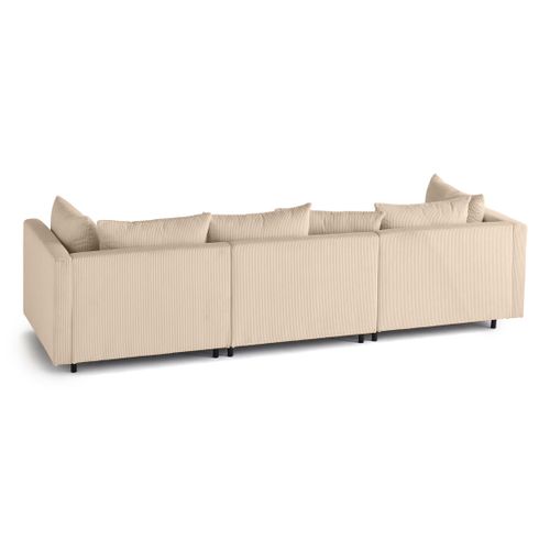 Edinburg - Canapé Modulable 3 Places - Velours Côtelé Beige