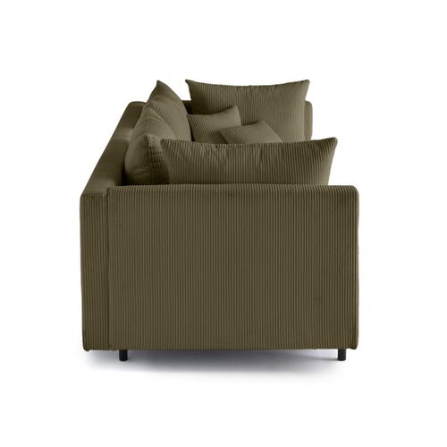 Edinburg - Canapé Modulable 2 Places - En Velours Côtelé Vert