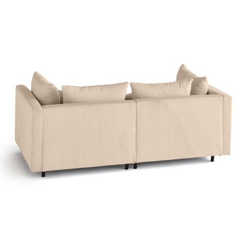 Edinburg - Canapé Modulable 2 Places - En Velours Côtelé Beige