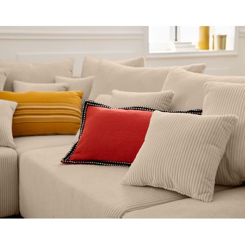 Edinburg - Canapé Modulable Panoramique 8 Places - En Velours Côtelé