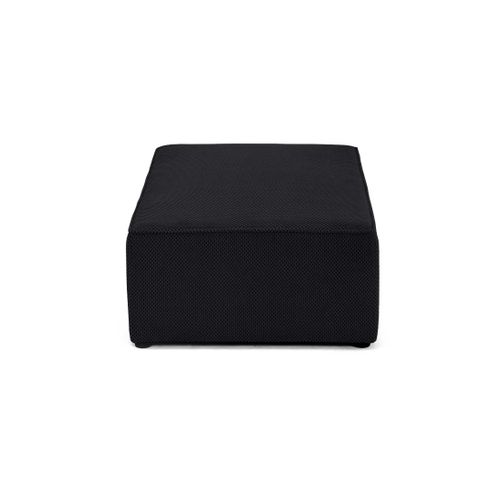 Topaze - Pouf - En Velours Texturé Noir