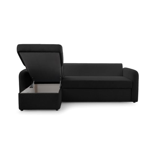 Pocatello - Canapé D'angle Réversible 4 Places - Convertible Avec Coffre - En Tissu Bouclette