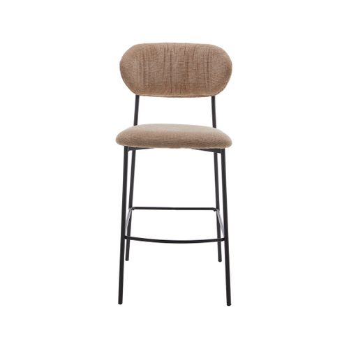 Rosita - Lot De 4 Tabourets De Bar - En Tissu - Beige