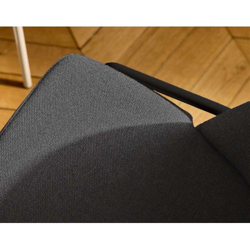 Imelda - Lot De 4 Chaises - En Tissu - Gris Anthracite