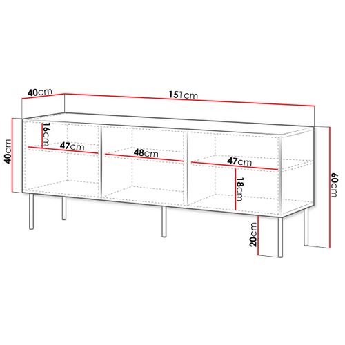 Lavaggi - Meuble TV - 3 Portes - 150 Cm