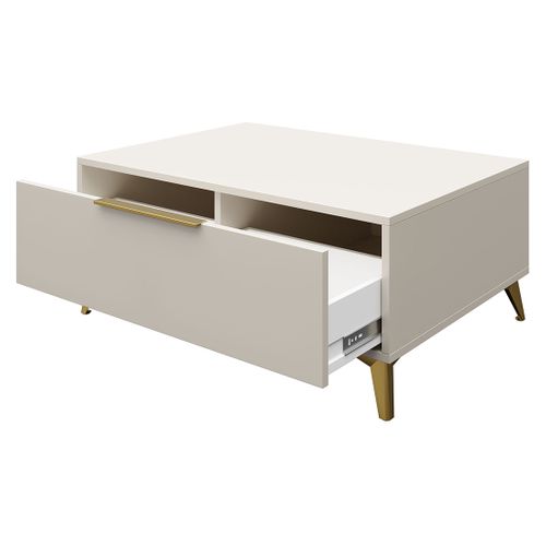 Boccioni - Table Basse - Beige - 1 Tiroir - 104 Cm