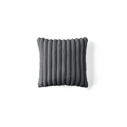 Laponie - Coussin - En Fausse Fourrure Côtelé - 40x40 Cm