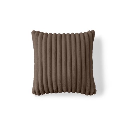 Sierra - Coussin - En Fausse Fourrure Côtelé - 40x40 Cm