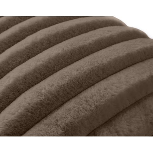 Sierra - Coussin - En Fausse Fourrure Côtelé - 40x40 Cm