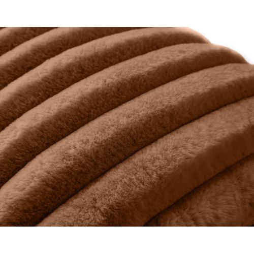 Sierra - Coussin - En Fausse Fourrure Côtelé - 40x40 Cm