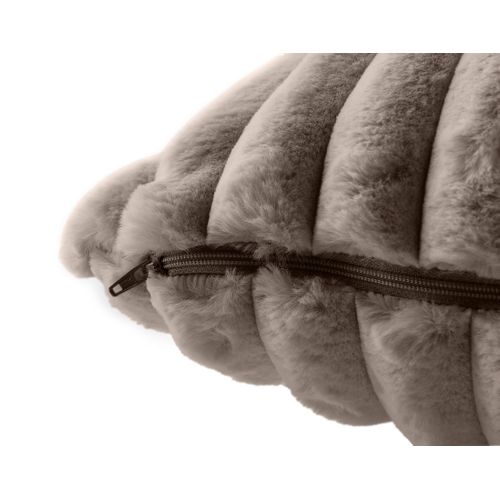 Sierra - Coussin - En Fausse Fourrure Côtelé - 50x50 Cm