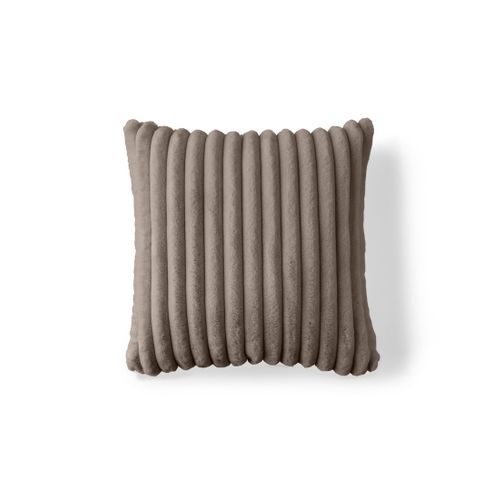 Sierra - Coussin - En Fausse Fourrure Côtelé - 50x50 Cm