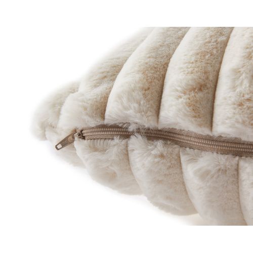 Sierra - Coussin - En Fausse Fourrure Côtelé - 50x50 Cm