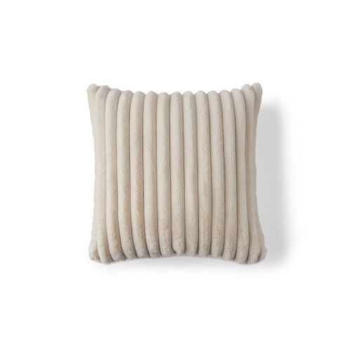 Sierra - Coussin - En Fausse Fourrure Côtelé - 50x50 Cm
