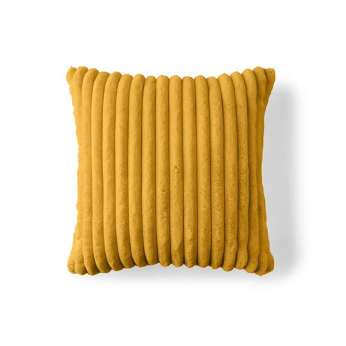 Sierra - Coussin - En Fausse Fourrure Côtelé - 60x60 Cm