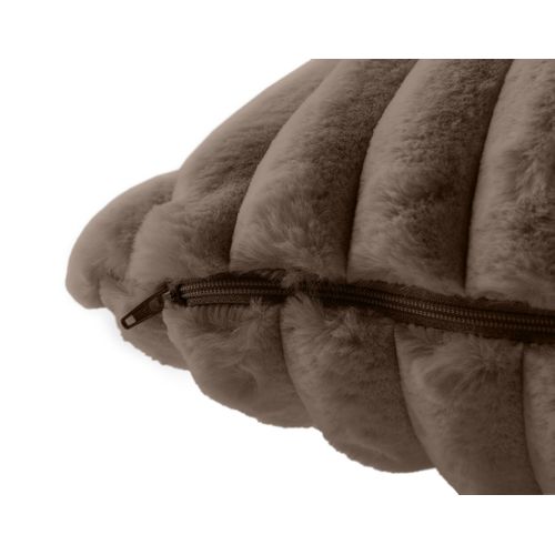 Sierra - Coussin - En Fausse Fourrure Côtelé - 60x60 Cm