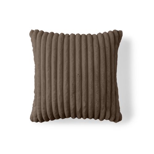 Sierra - Coussin - En Fausse Fourrure Côtelé - 60x60 Cm