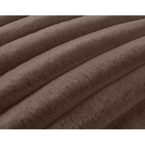 Sierra - Coussin - En Fausse Fourrure Côtelé - 60x60 Cm