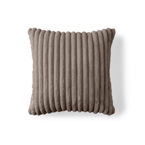 Sierra - Coussin - En Fausse Fourrure Côtelé - 60x60 Cm